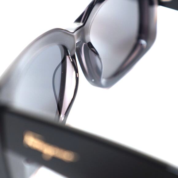 Ferragamo Rectangle Two-Toned Sunglasses - Dark Grey / Grey - NIB - Picture 9 of 9